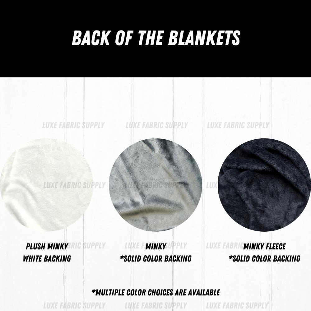 Minky Blanket - Bright Blue Minky Fleece Backing