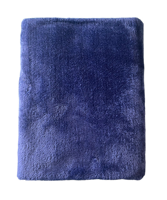Minky Blanket - Blue Minky Fleece Backing