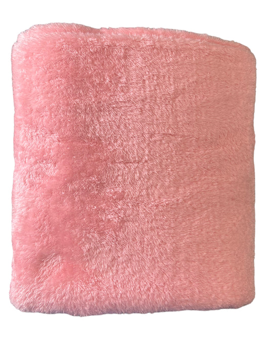 Minky Blanket - Soft Pink Minky Fleece Backing