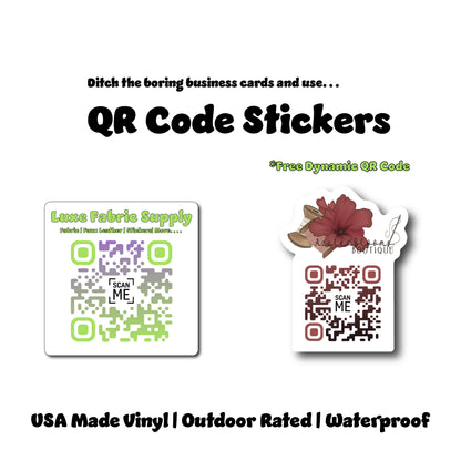 100 Custom 3" QR Code Stickers