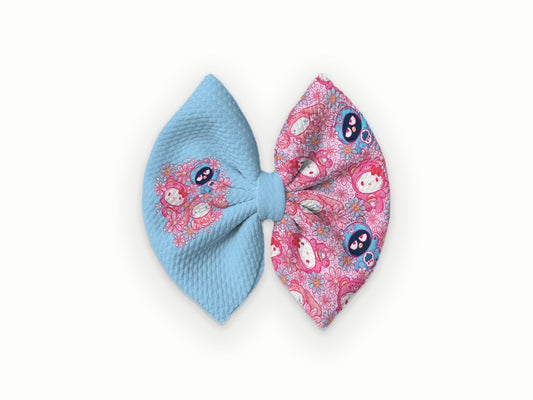 HSD Floral Cat - Two Tone Bow