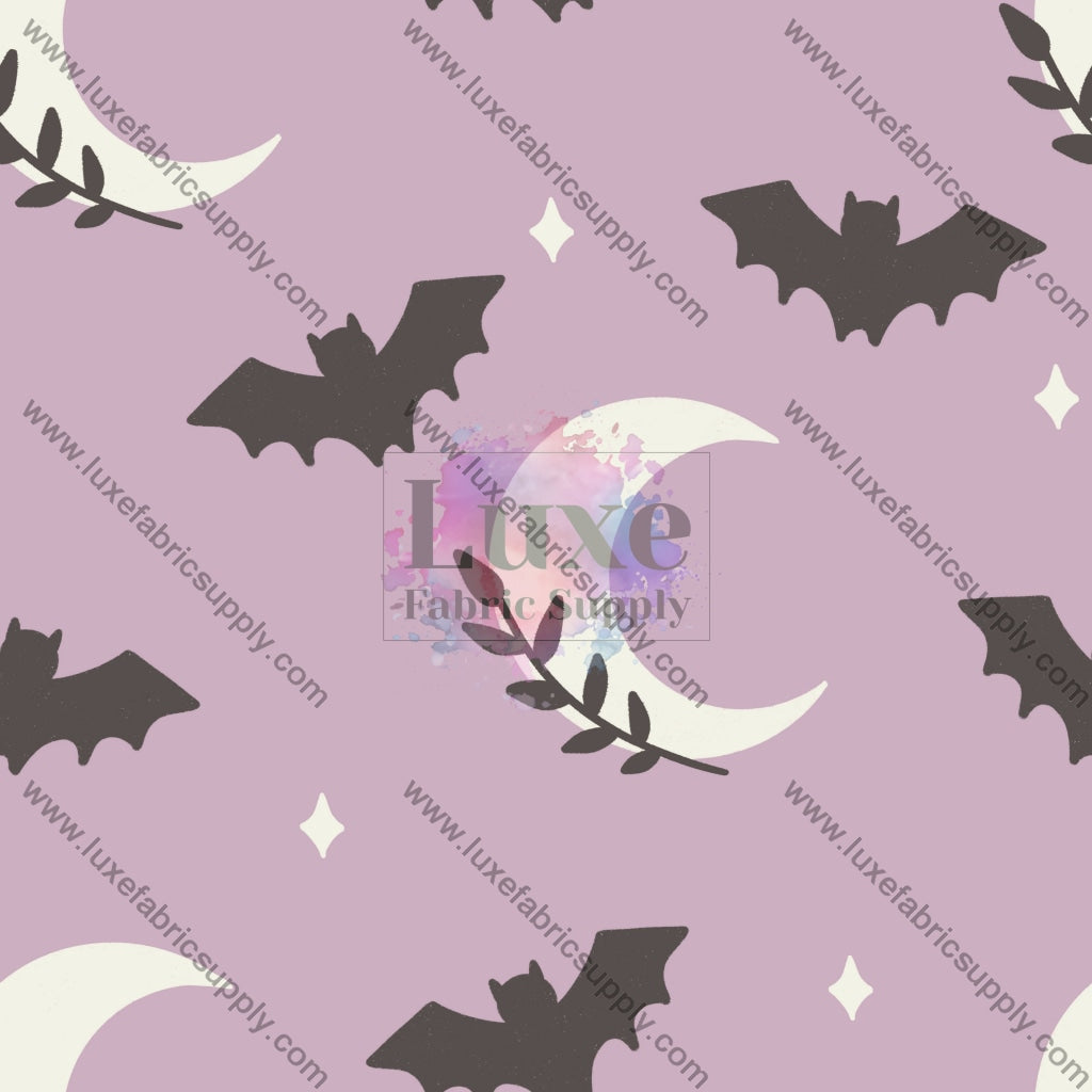 Bats And Moons On Lavender _ Enchanted Fall Fvs Catalog