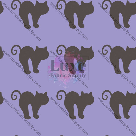 Black Cats On Light Purple _ Spooked Fvs Catalog