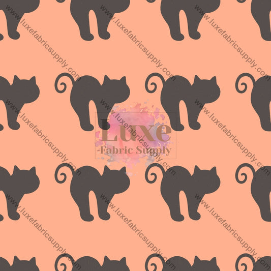 Black Cats On Peach _ Enchanted Fall Fvs Catalog