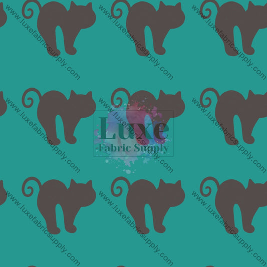 Black Cats On Teal _ Spooked Fvs Catalog