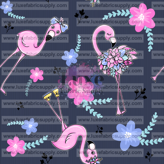 Flower Flamingos On Blue Lfs Catalog