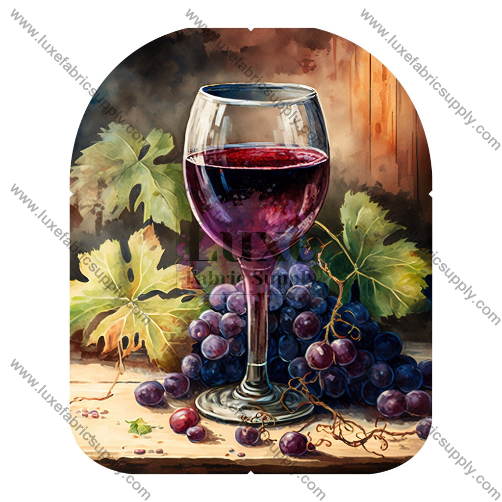 Grapes And Wine - Mav 100% Main Body Panel Glass Of 1 / Smooth Faux Leather