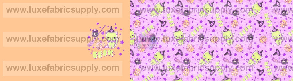 Halloween Critters - Two Tone Bow Witchy Kitty Strip