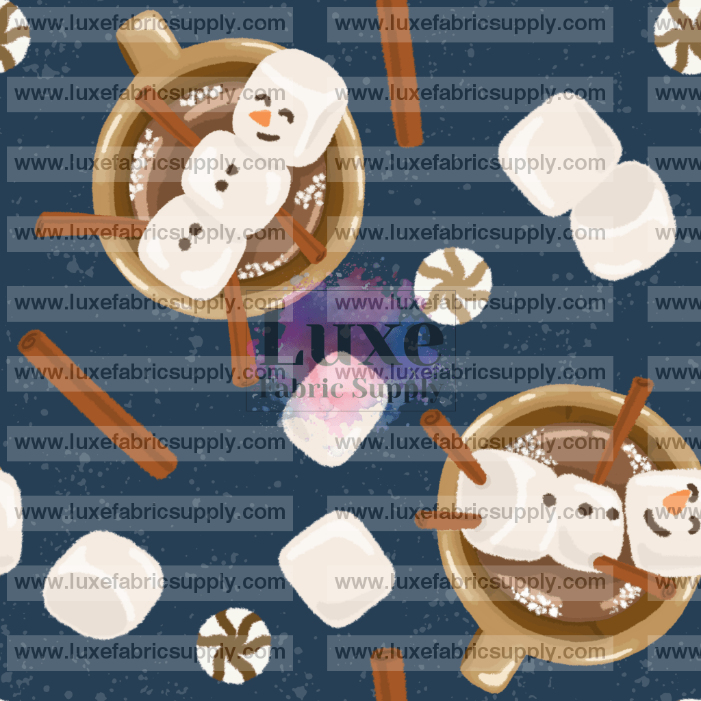 Hot Chocolate Snowmen Navy Gold Lfs Catalog