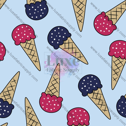 Ice Cream On Blue _ Fourth Of July N/A