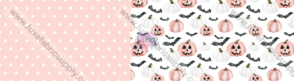 October Moon - Two Tone Bow Cnr Dots And Bats Strip