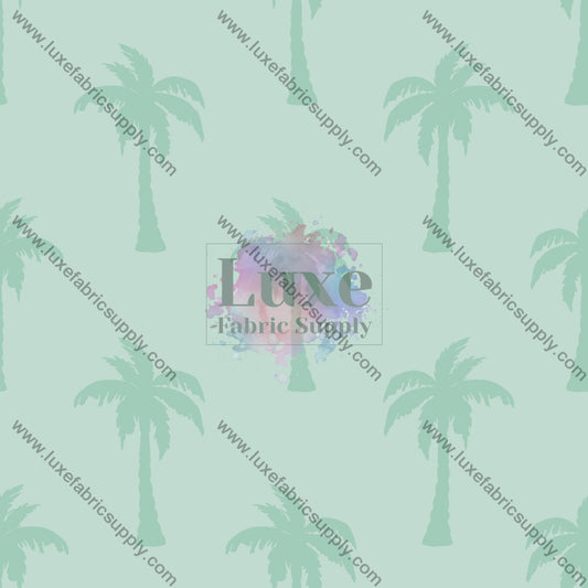 Pirates Ahoy Palm Tree Silhouette Aqua Blue Lfs Catalog