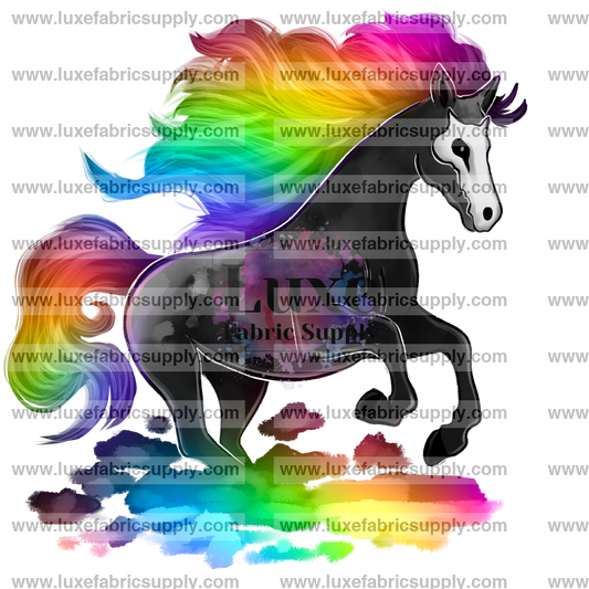Rainbow Horse Familiar Sublimation