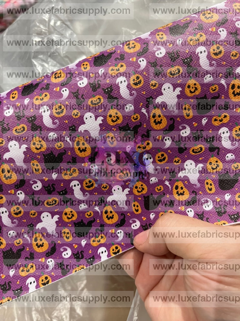 Rts Faux Leather Sheets Ghosts & Pumpkins