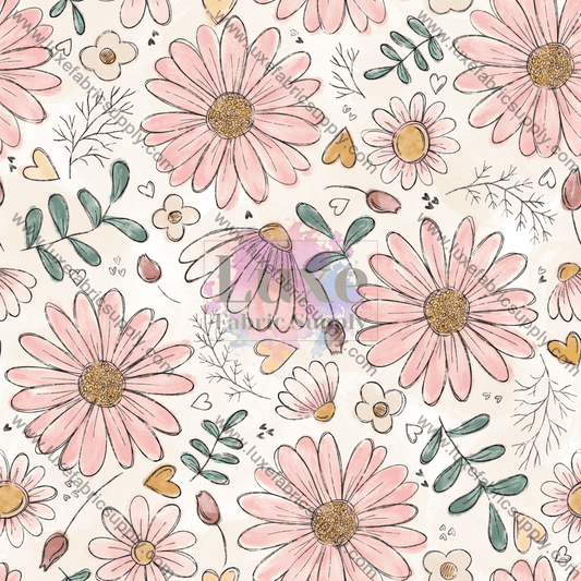Sketchy Pink Daisy Floral Lfs Catalog