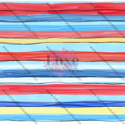 Sketchy Red White Blue Floral Stripes Lfs Catalog