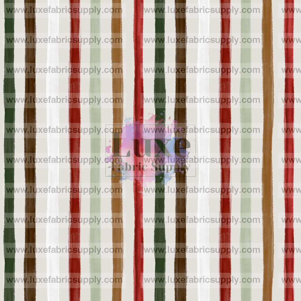 Watercolor Winter Floral Red Stripes Lfs Catalog