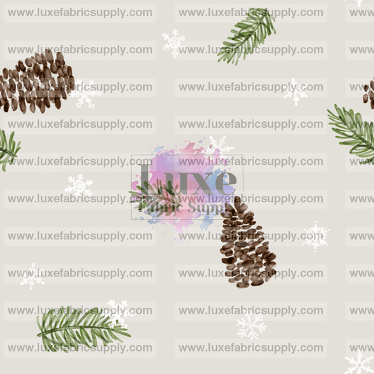 Watercolor Winter Pinecones Lfs Catalog