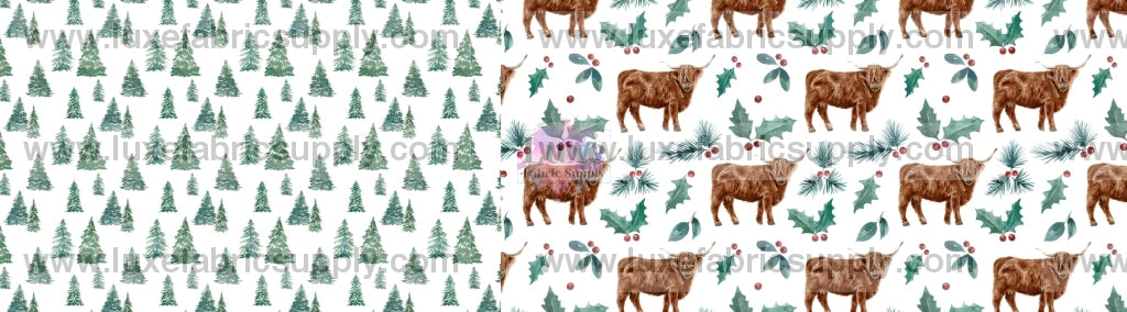 Winter Cows - Two Tone Bow Cow Strip