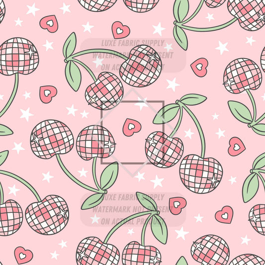 CP0035 - Valentines Disco Cherries Fabric
