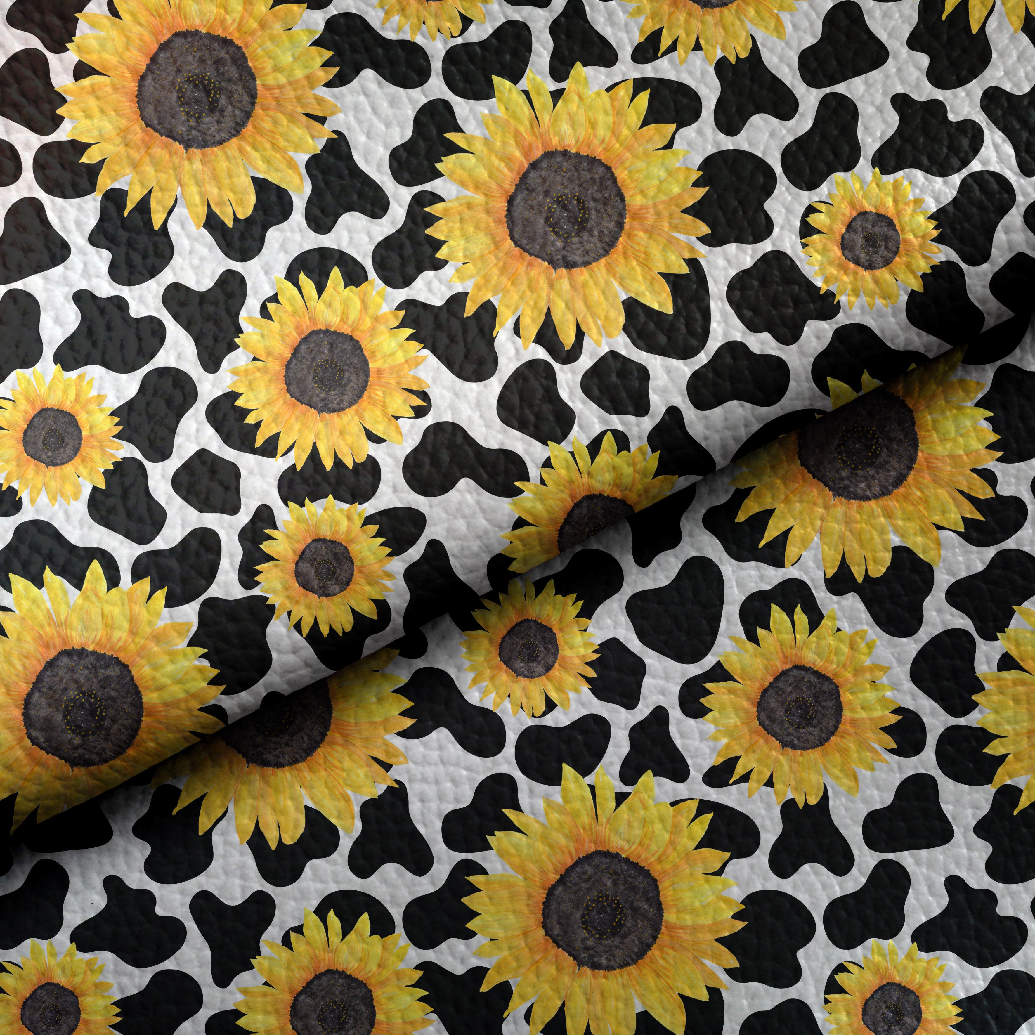 Sunflower Cow Print VID00826 – Luxe Fabric Supply