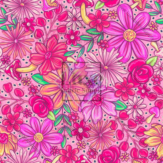 Awm0005 - Bright Pink Flowers 2 Lfs Catalog
