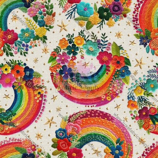 Bright Floral Rainbow Embroidery Lfs Catalog