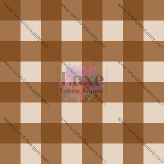 Brown Gingham Fabric