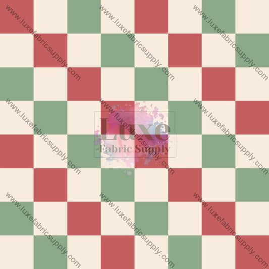Christmas Checkers Fabric