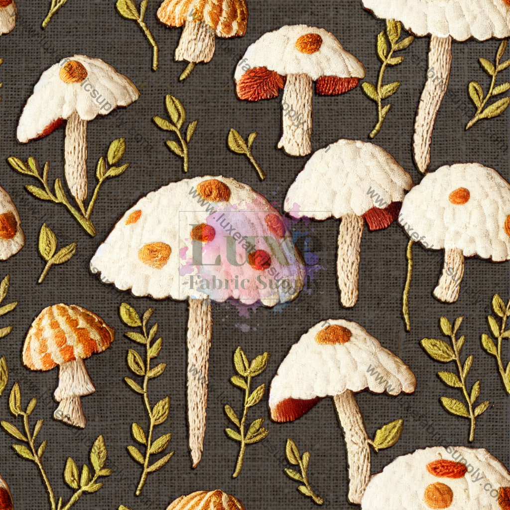 Cottagecore Mushrooms 4 - Fabric Fabrics