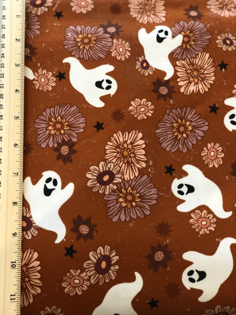 Cotton Spandex - Floral Ghosts