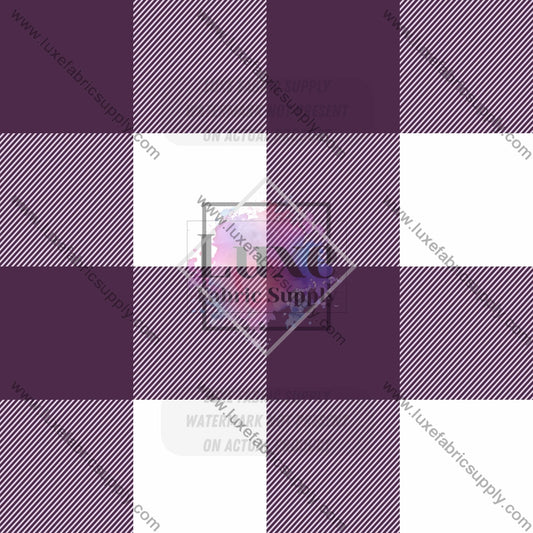 Crn00082 - Sugar Plum Christmas Plaid Purple Fabric