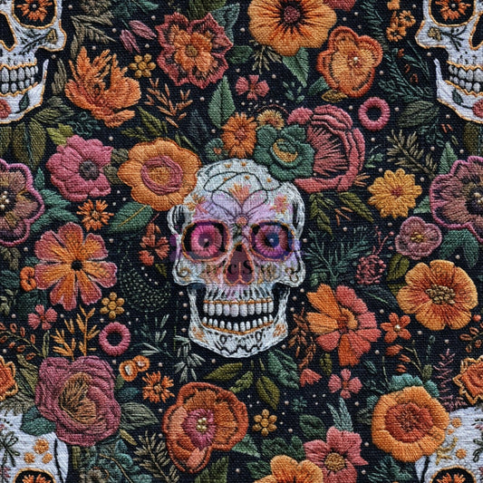Floral Skull Embroidery Lfs Catalog