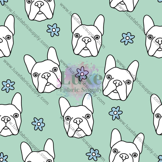 Frenchie Teal Fabric