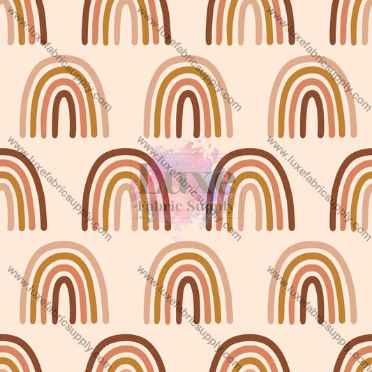 Neutral And Mustard Rainbow Fabric Fabrics