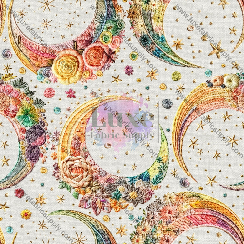 Pastel Rainbow Crescent Moon Embroidery Lfs Catalog