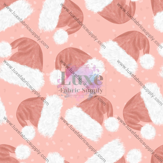 Pink Santa Hats Fabric Fabrics