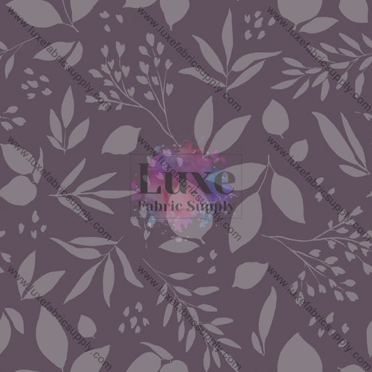Purple Vintage Spring Greenery Fabric