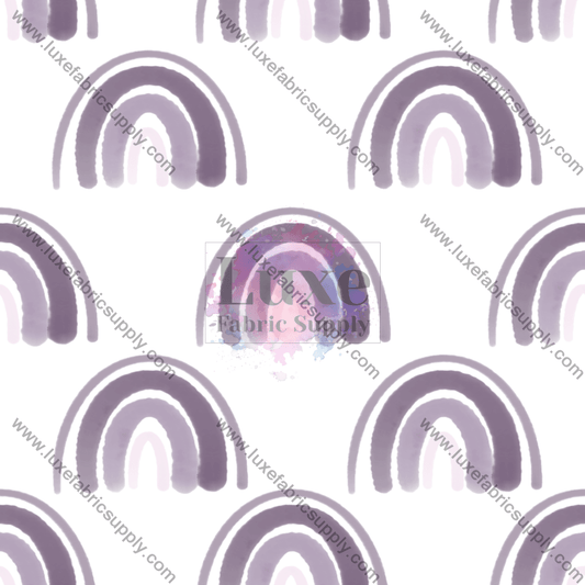 Purple Watercolor Rainbow Fabric Fabrics