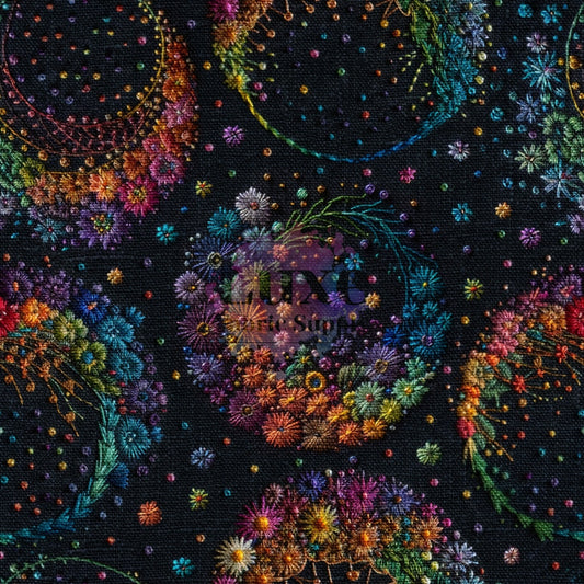 Rainbow Floral Moon Embroidery Lfs Catalog