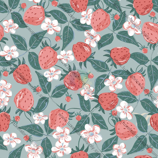 Sm00061 - Valentines Day Strawberry 2 Fabric Fabrics