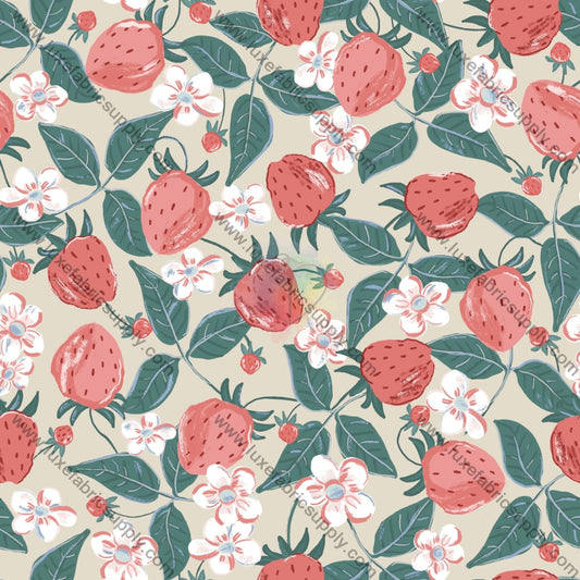 Sm00062 - Valentines Day Strawberry 1 Fabric Fabrics