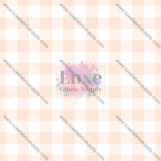 Vintage Spring Blush Pink Gingham Fabric