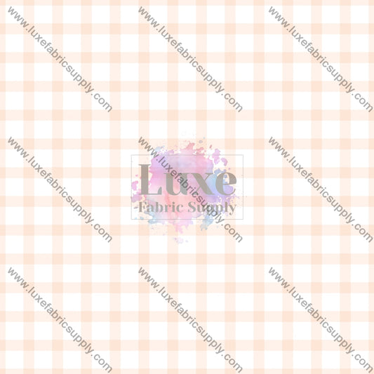 Vintage Spring Blush Pink Small Gingham Fabric