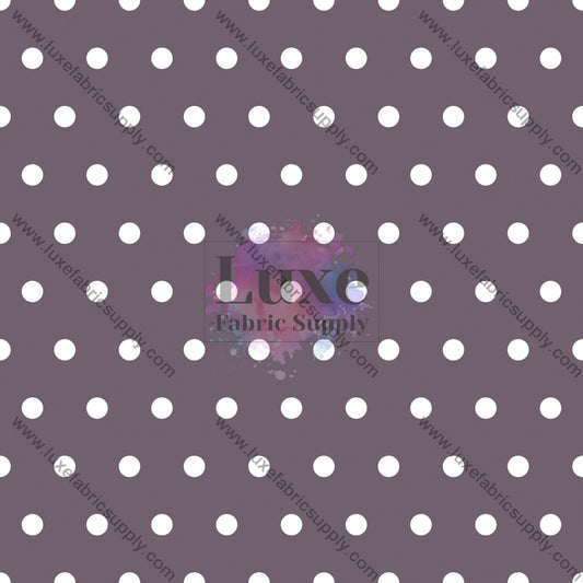 Vintage Spring Purple Polka Dot Fabric