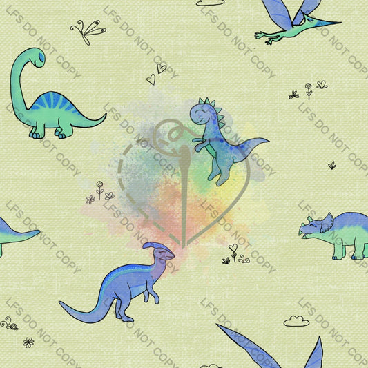 Wd00023 - Blue Dinos_Lime