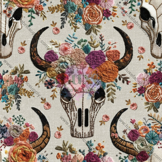 Western Floral Skull Embroidery Lfs Catalog