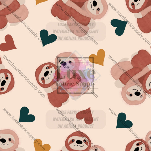 Wfg0010 Sloth Hugs Fabric