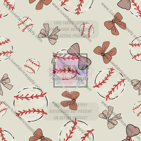Wfg0013 Baseball & Bows Fabric