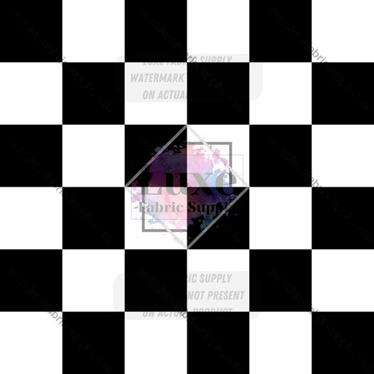 Wfg0019 Black & White Checkered Fabric
